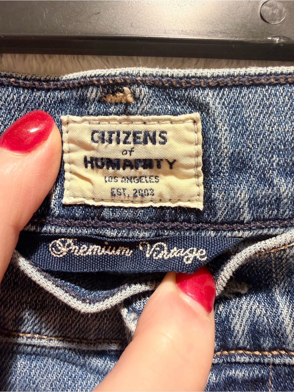 Citizens of Humanity Premium Vintage Bootcut Jeans 26 Made USA Distressed - Picture 8 of 15